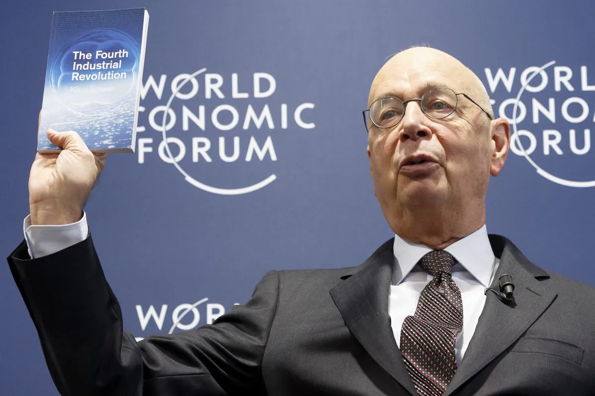 Klaus Schwab, founder and president of the World Economic Forum, speaks during a press conference in Cologny, Switzerland, near Geneva, on Jan. 13, 2016. (Salvatore Di Nolfi/Keystone via AP)