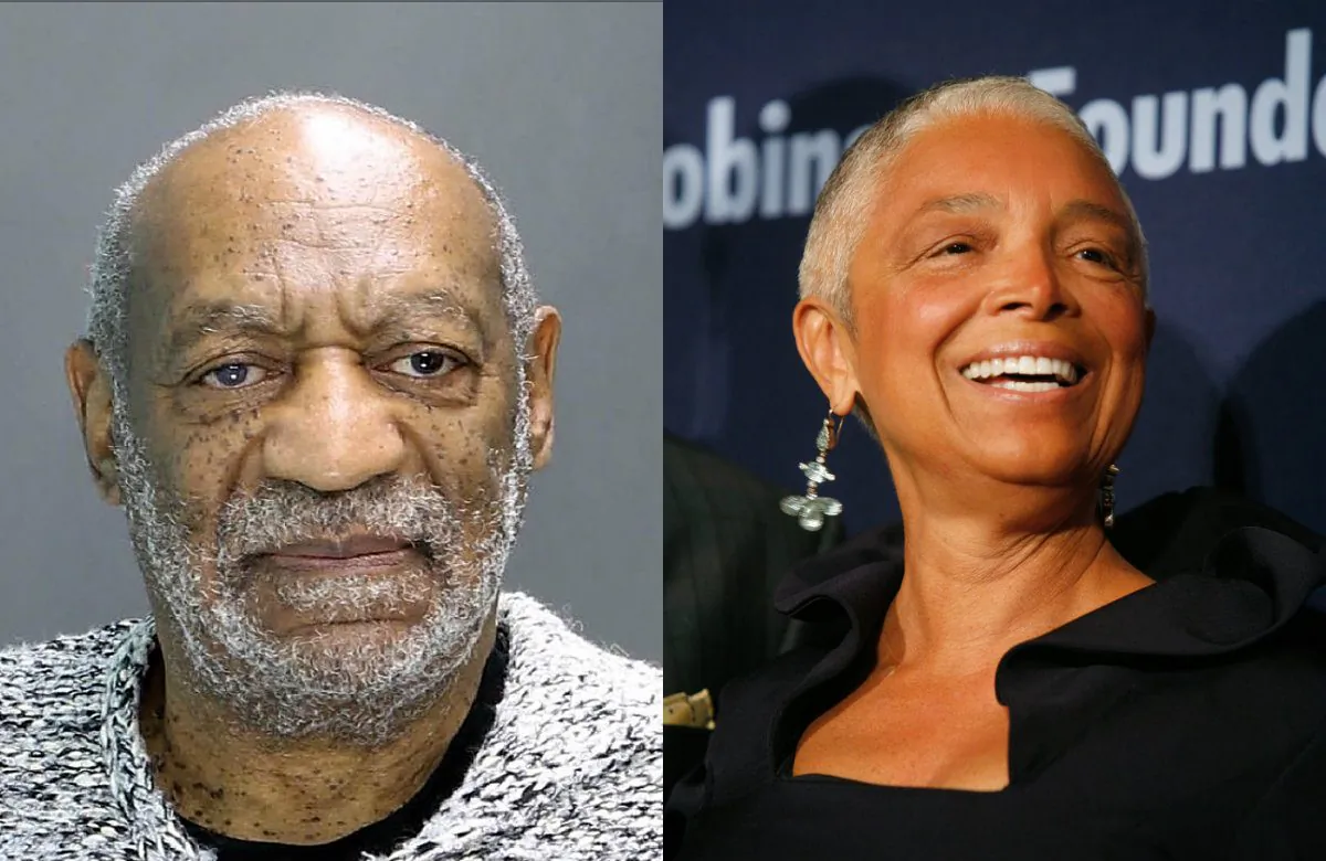 One the left, William H. Cosby during his arraignment December 30, 2015 in Elkins Park, Pennsylvania. (Montgomery County District Attorney's Office via Getty Images)
One the right, Dr. Camille Cosby, wife of comedian Bill Cosby, attends the Jackie Robinson Foundation annual awards dinner, Monday, March 3, 2008, in New York. (AP Photo/Diane Bondareff)