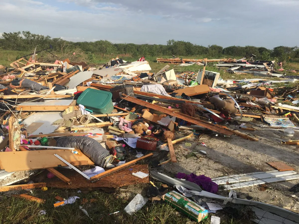 A tornado roared through Duette, Fla., early Sunday, Jan. 17, 2016. (Richard Dymond/Bradenton Herald via AP)