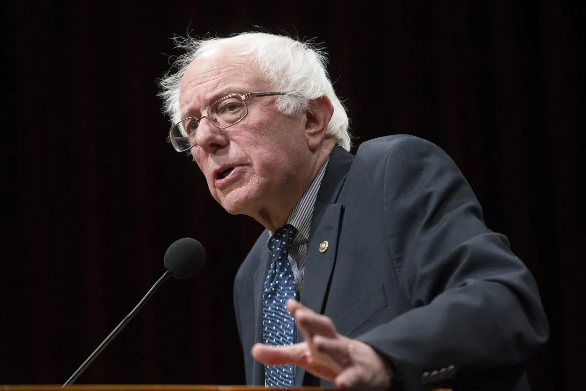 Democratic presidential candidate, Sen. Bernie Sanders (I-Vt.), speaks in Hanover, N.H., on Jan. 14, 2016. (AP Photo/John Minchillo)