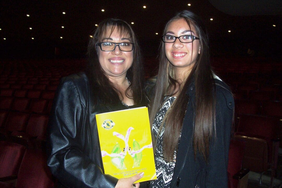 Denise Garcia after seeing Shen Yun Performing Arts with her daughter, Darcy, at Fresno's Sacramento Community Center Theater, on Jan. 16, 2016. (Gary Wang/Epoch Times)