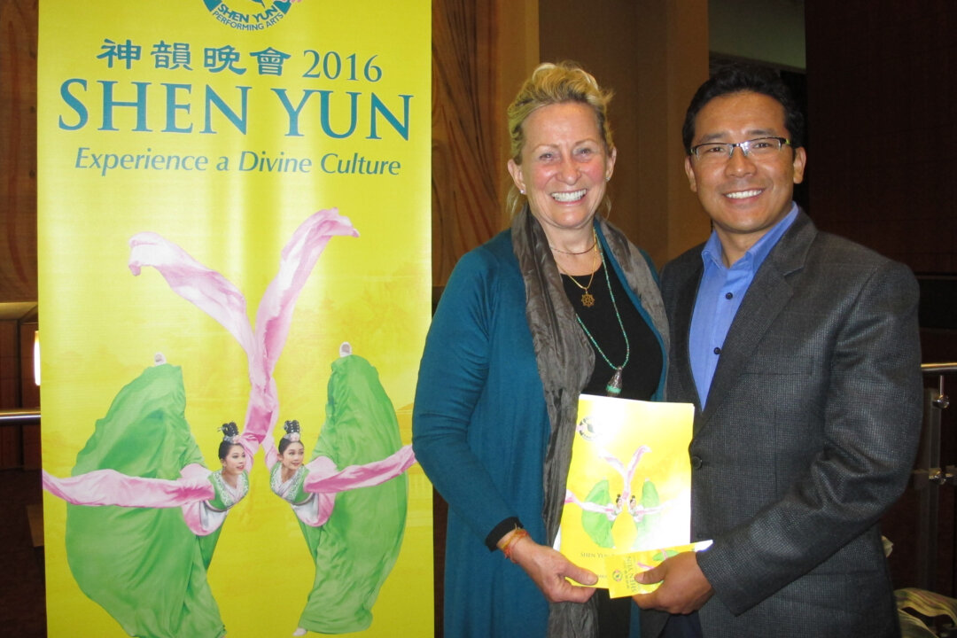 Goa and Jule Lama attend Shen Yun Performing Arts at the William Saroyan Theatre on Jan. 17, 2016. (Alex Ma/Epoch Times)