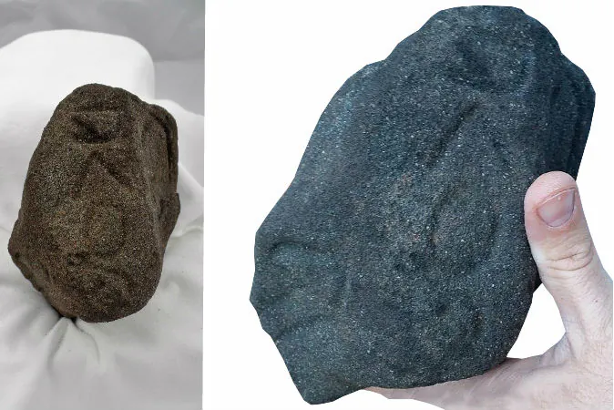 A basalt artifact found in Jackson County, Ga. (Courtesy of  Indigenous Peoples Research Foundation)