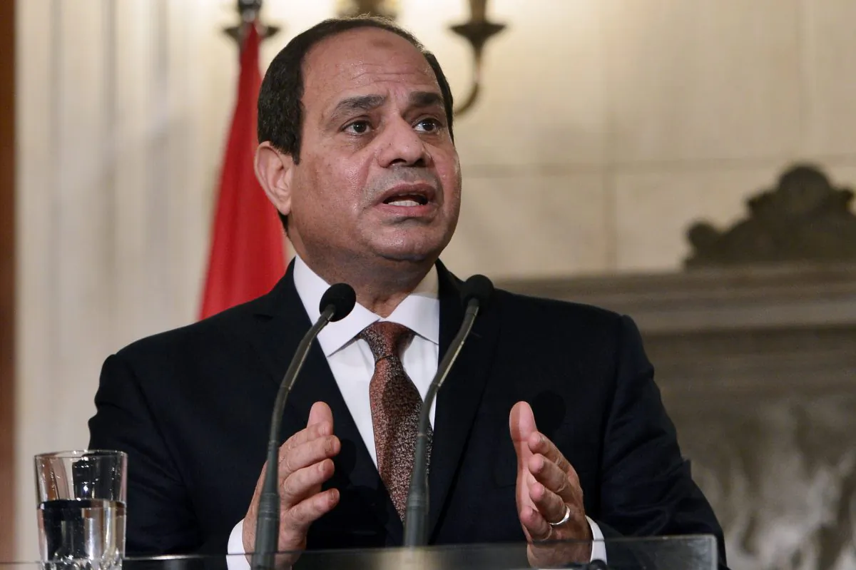 Egypt's President Abdel Fattah el-Sisi addresses the press after meeting with Greece's prime minister in Athens on Dec. 8, 2015. (Louisa Gouliamaki/AFP/Getty Images)