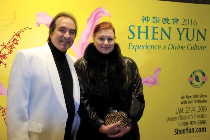 Actor and independent film director Tyrone Polanski and Dianne Dennis, a movie producer, were mesmerized by Shen Yun Performing Arts at the Queen Elizabeth Theatre in Vancouver on Saturday evening, Jan. 23, 2016. (Sunny Chen/Epoch Times)