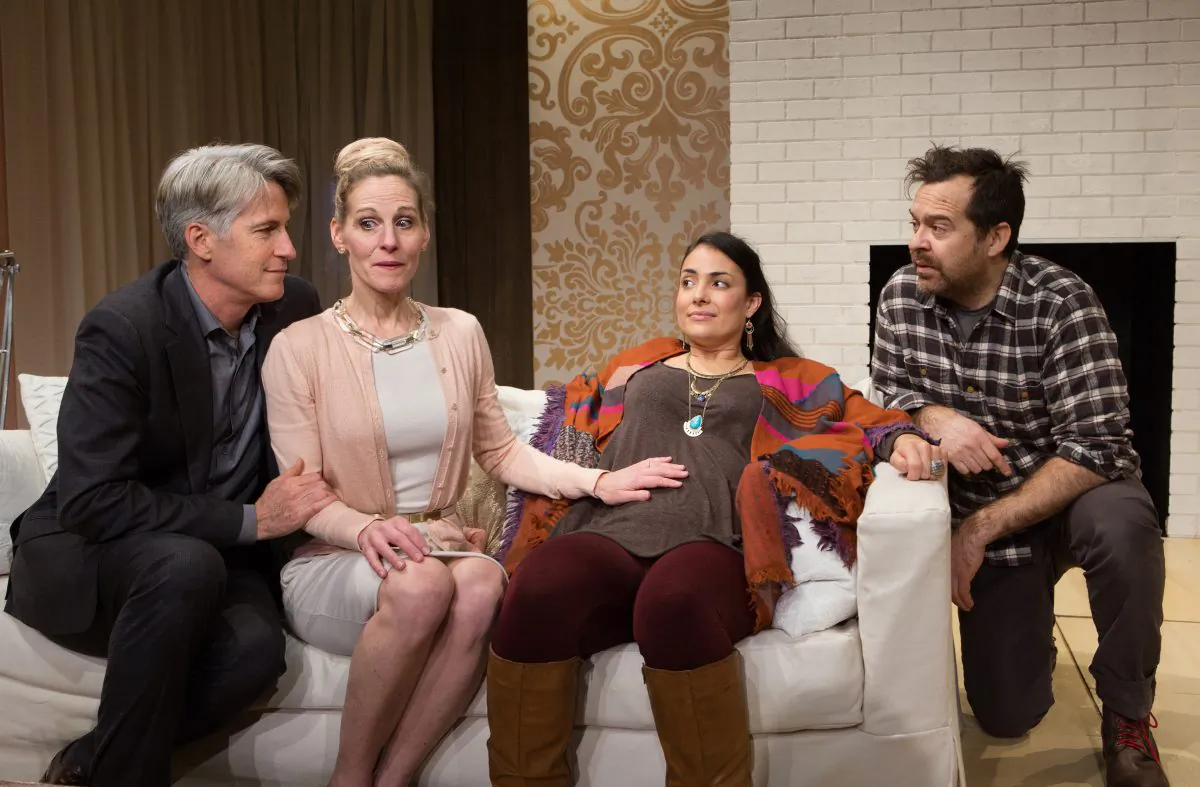 Rick Roberts, Philippa Domville, Nicola Correia-Damude, Paul Braunstein in "Within the Glass." (Cylla von Tiedemann) 