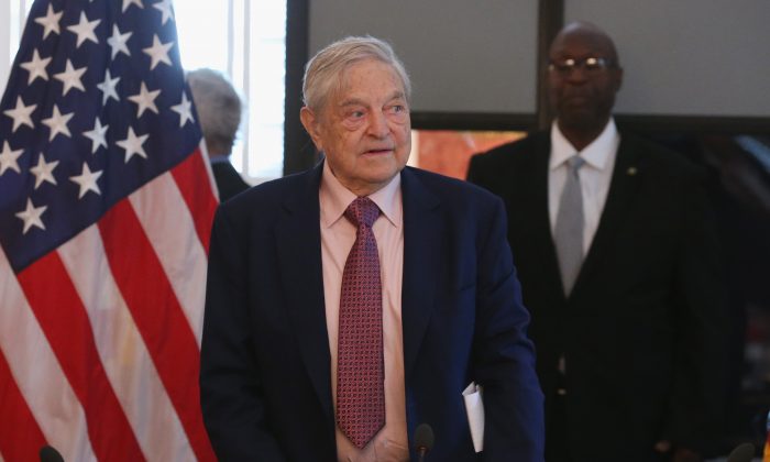 George Soros at the Blair House in Washington, D.C., on May 20, 2015. (Mark Wilson/Getty Images)