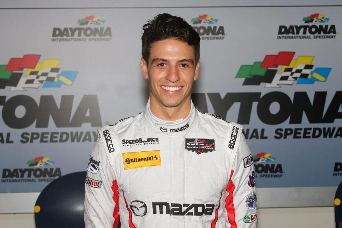 Tristan Nunez finds his improved prospects “exciting.” The 20-year-old racer is being rewarded for his persistence; the improved Mazda Prototype finally has the speed needed to carry Nunez and his co-drivers to victory. (Chris Jasurek/Epoch Times)