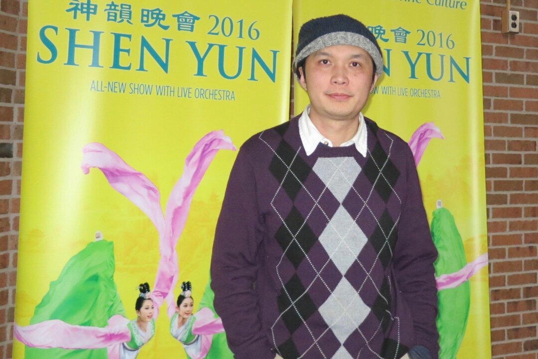 Zeng Jieming after attending Shen Yun Performing Arts at Syracuse, on Jan. 30, 2016. (Sally Sun/Epoch Times)