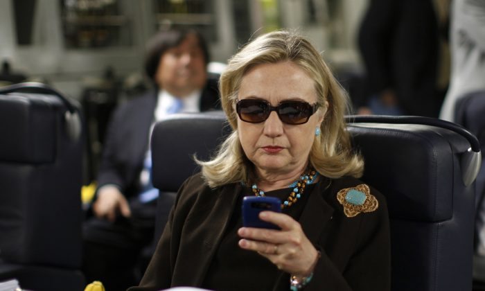 The Obama administration is confirming Friday, Jan. 29, 2016, for the first time that Hillary Clinton's unsecured home server contained some closely guarded secrets, including material requiring one of the highest levels of classification. (Kevin Lamarque/AP)