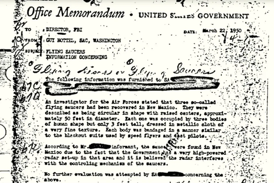 The so-called "Hottel Memo." (Public Domain)