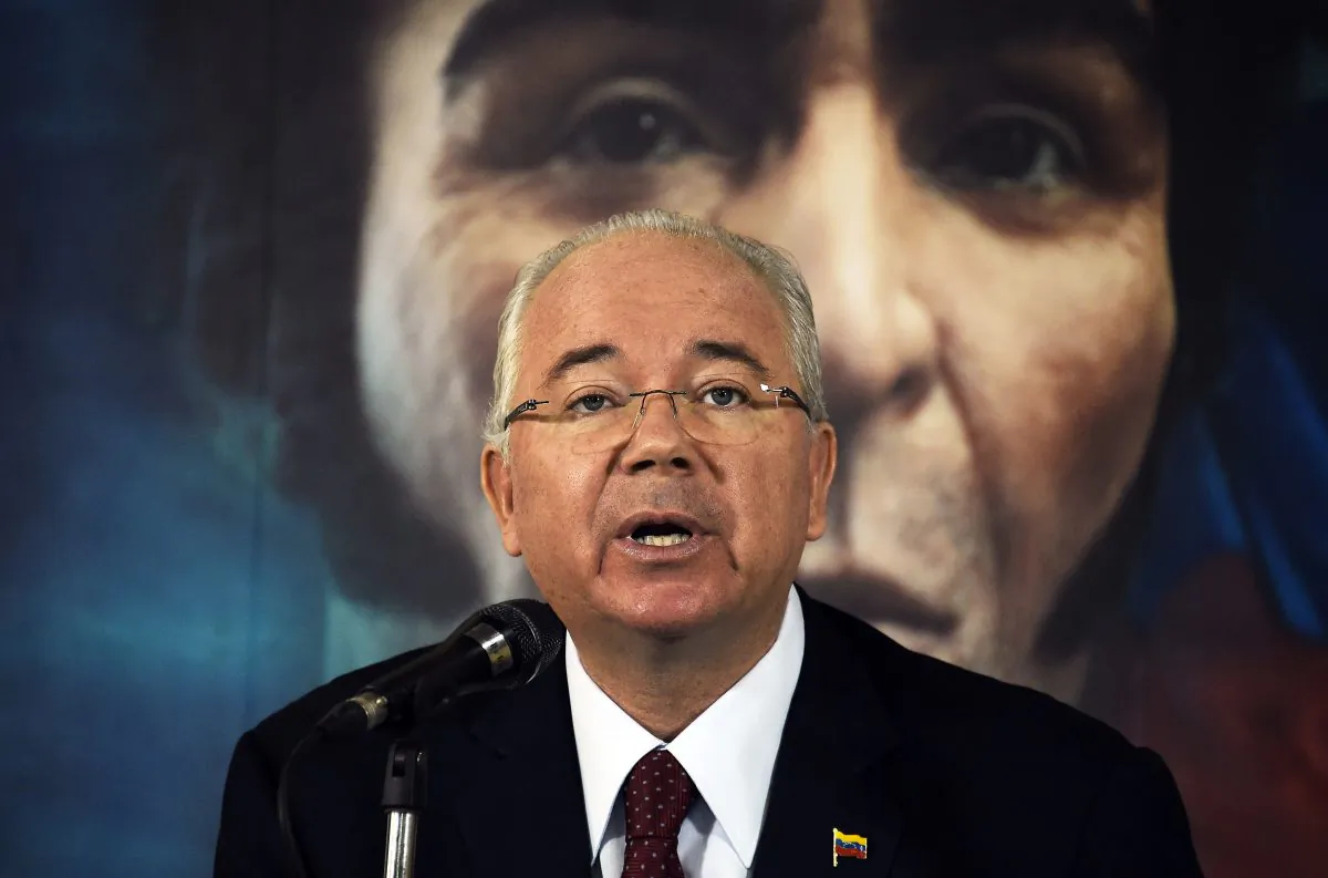 Rafael Ramirez, Venezuelan ambassador to the U.N., at a press conference in Caracas on Oct. 10, 2014. (Juan Barreto/AFP/Getty Images)