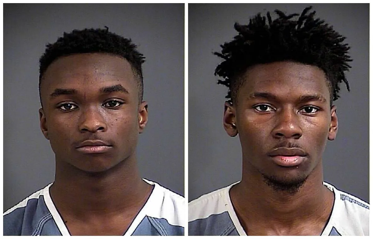 Two of the suspects in the Charleston armed robbery case--Trevion Wigfall on left, and Koebe Huger on right. (City of Charleston Police Department)