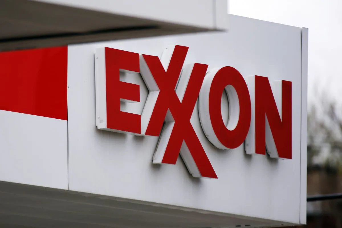 An Exxon sign at a Exxon gas station in Carnegie, Pa., on April 29, 2014. (AP Photo/Gene J. Puskar)