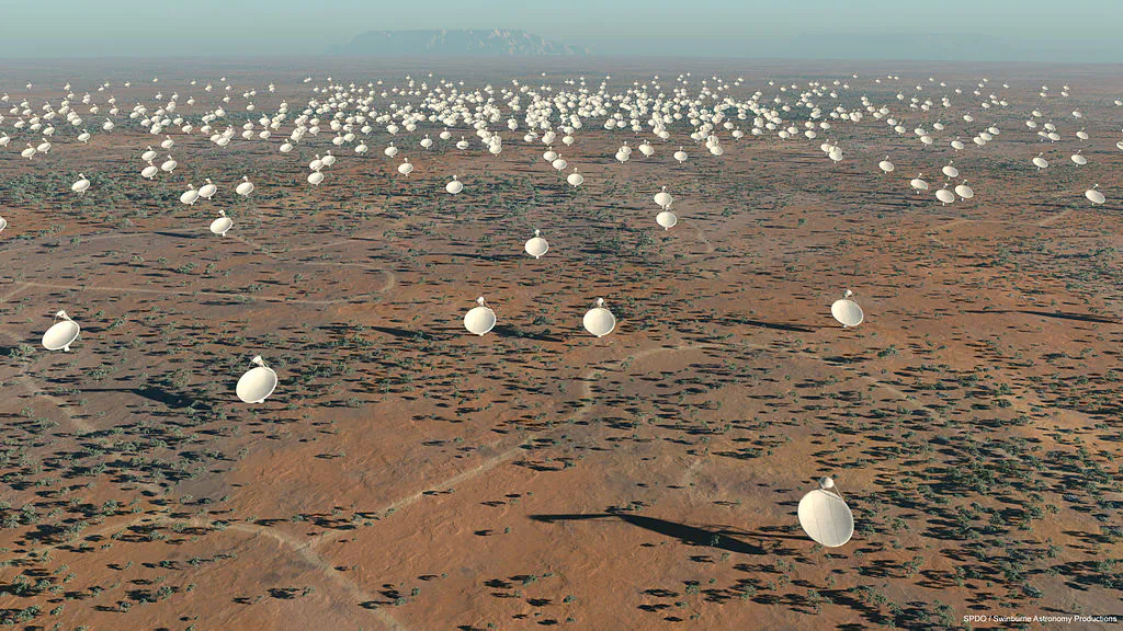 Artist’s impression of the Square Kilometer Array. (SKA Project Development Office and Swinburne Astronomy Productions/CC BY-SA 3.0)