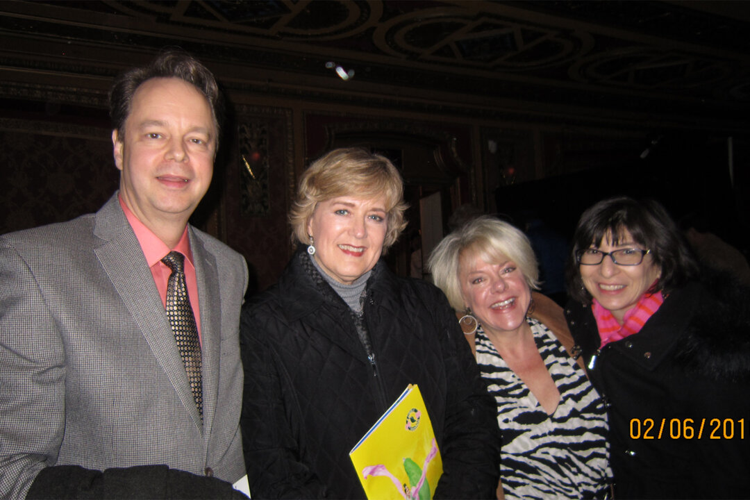 Gary Poholek with friends at the Shen Yun performance at the Providence Performing Arts Center, on Feb. 6, 2016. (Epoch Times)