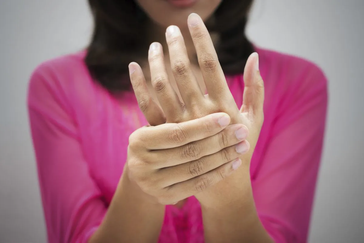 A stock photo of a wrist and hand. (iStock)