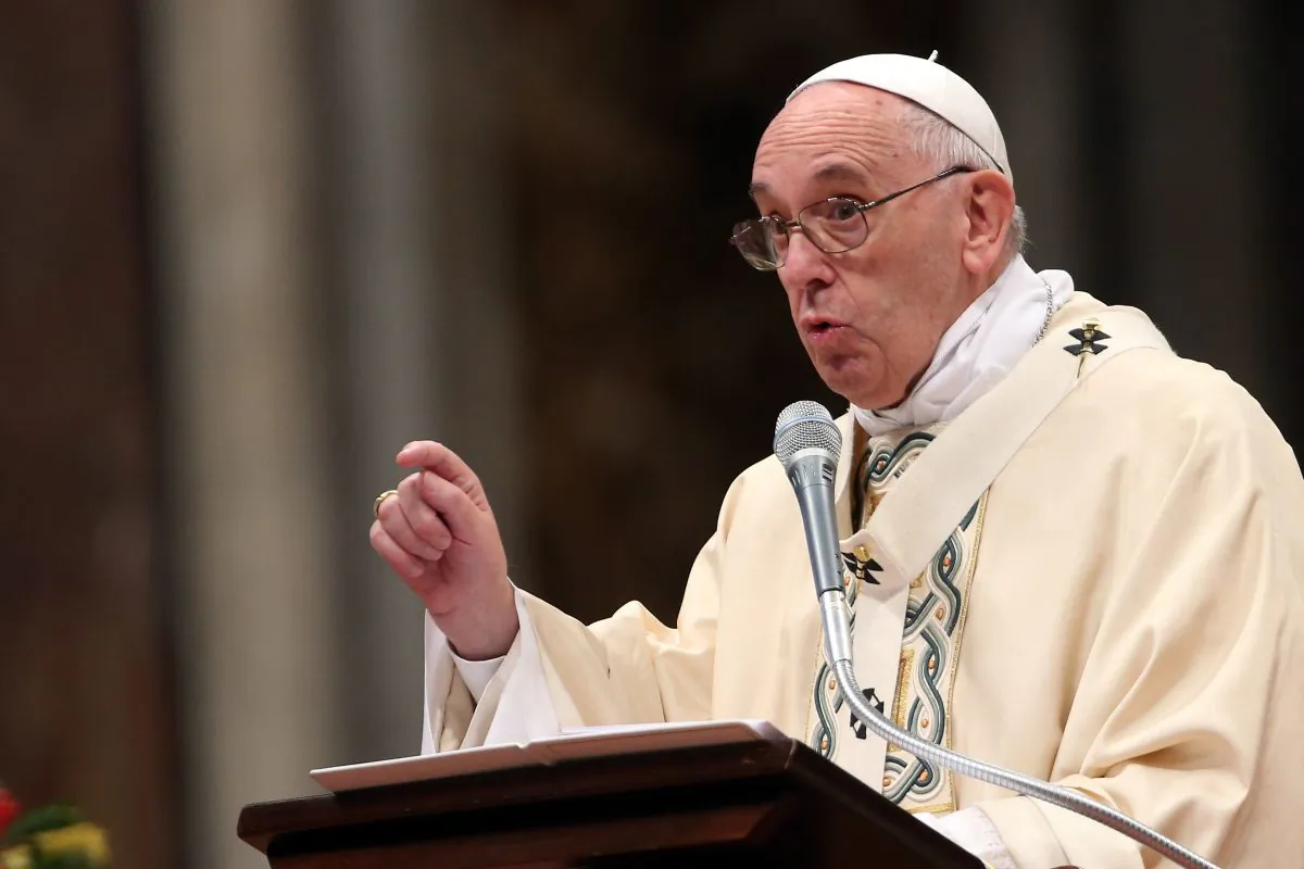 Pope Francis delivers his homily during the Epiphany Mass at St. Peter's Basilica in Vatican City, Vatican, on Jan. 6, 2016. (Franco Origlia/Getty Images)