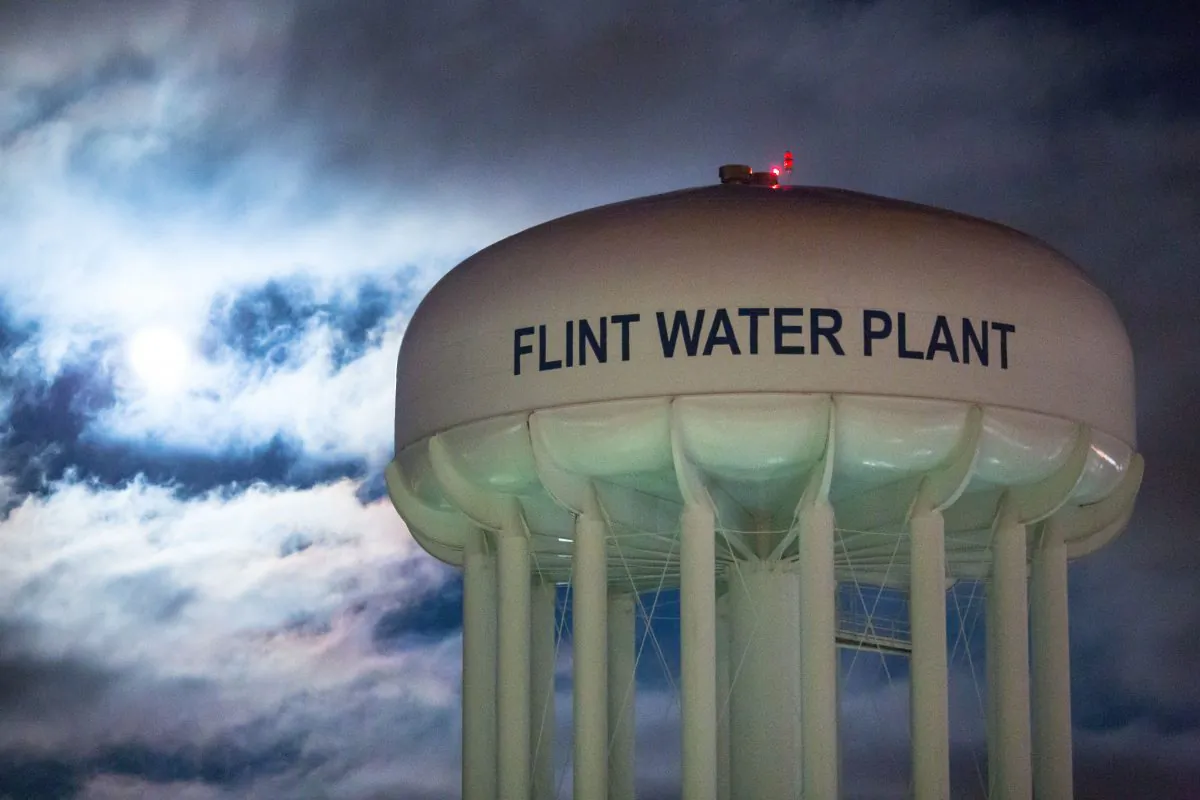The City of Flint Water Plant in Flint, Mich., on Jan. 23, 2016. A federal state of emergency has been declared in Flint due to dangerous levels of lead contamination in the water supply. (Photo by Brett Carlsen/Getty Images)