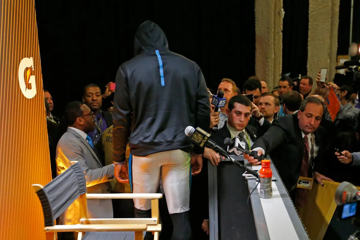 Cam Newton was named the NFL's MVP for leading the Carolina Panthers to a 15–1 mark this past season. (Kevin C. Cox/Getty Images)