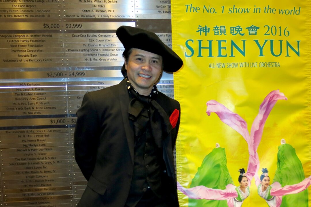Apollo Bacala enjoyed the detailed work in Shen Yun. He saw it at the Kentucky Center for the Performing Arts on Feb. 9, 2016. (Charlie Lu/Epoch Times)