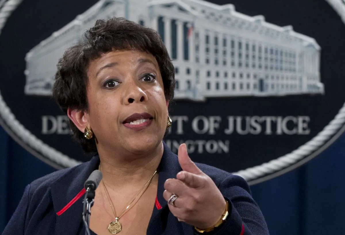 Attorney General Loretta Lynch at a news conference at the Justice Department in Washington, D.C., on Feb. 10, 2016, about Ferguson, Mo. (AP Photo/Carolyn Kaster)