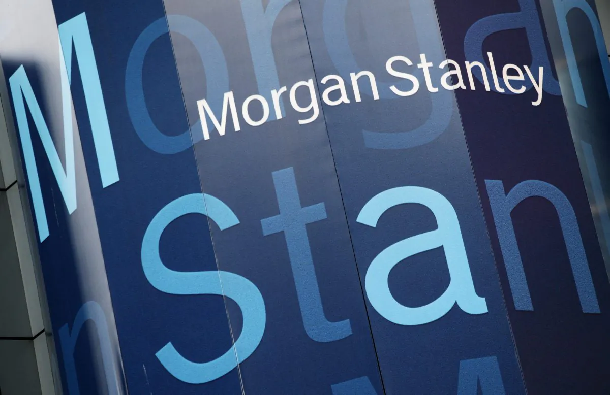 The Morgan Stanley logo is displayed on its Times Square building on Oct. 18, 2011. (AP Photo/Mark Lennihan)