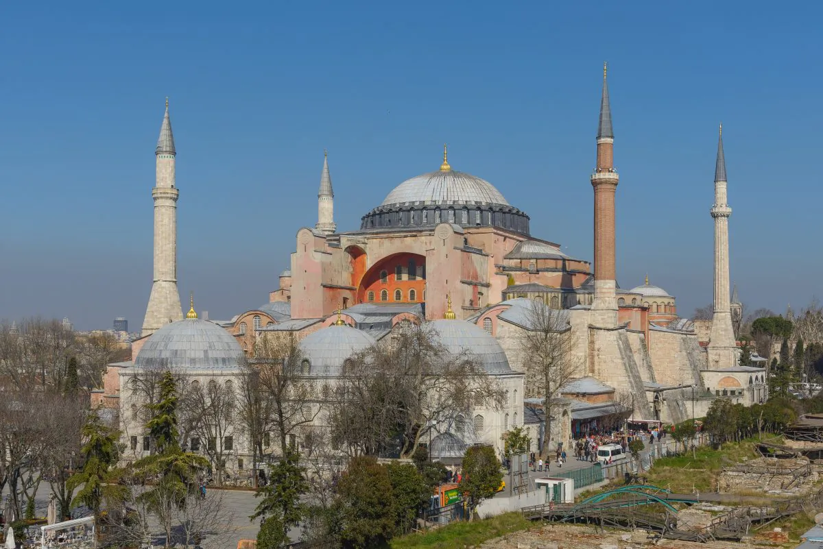 Istanbul's iconic Hagia Sophia, a former Christian patriarchal basilica, later an imperial mosque, and now a museum. It is considered the epitome of Byzantine architecture. (Arild Vågen/Public Domain)