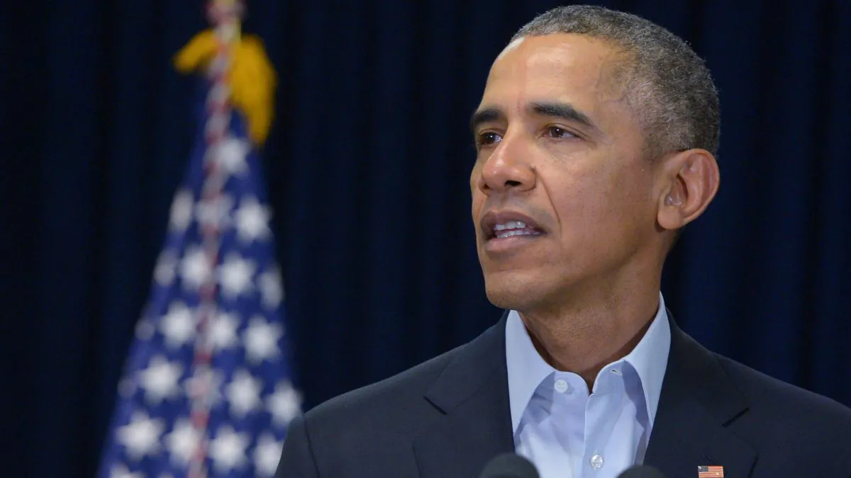 President Barack Obama speaks on the death of Supreme Court Justice Antonin Scalia in Rancho Mirage, Calif., on Feb. 13, 2016. (Mandel Ngan/AFP/Getty Images)