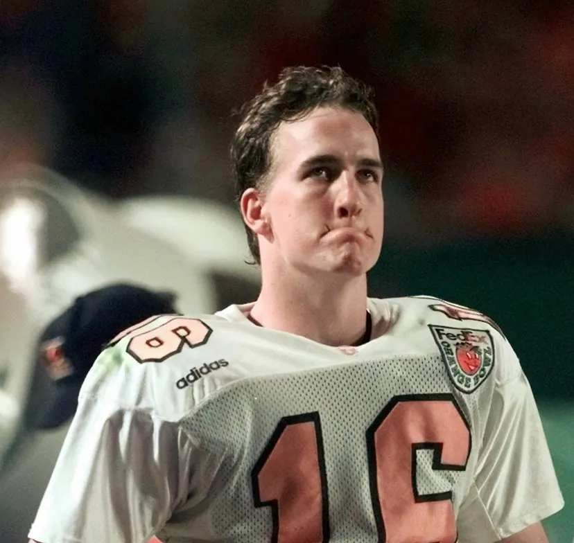 Peyton Manning finished second in the Heisman voting in 1997—his senior year at Tennessee. (AP Photo/Joe Cavareta)