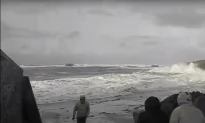 Dangerous Wave Sweeps Elderly Couple Away