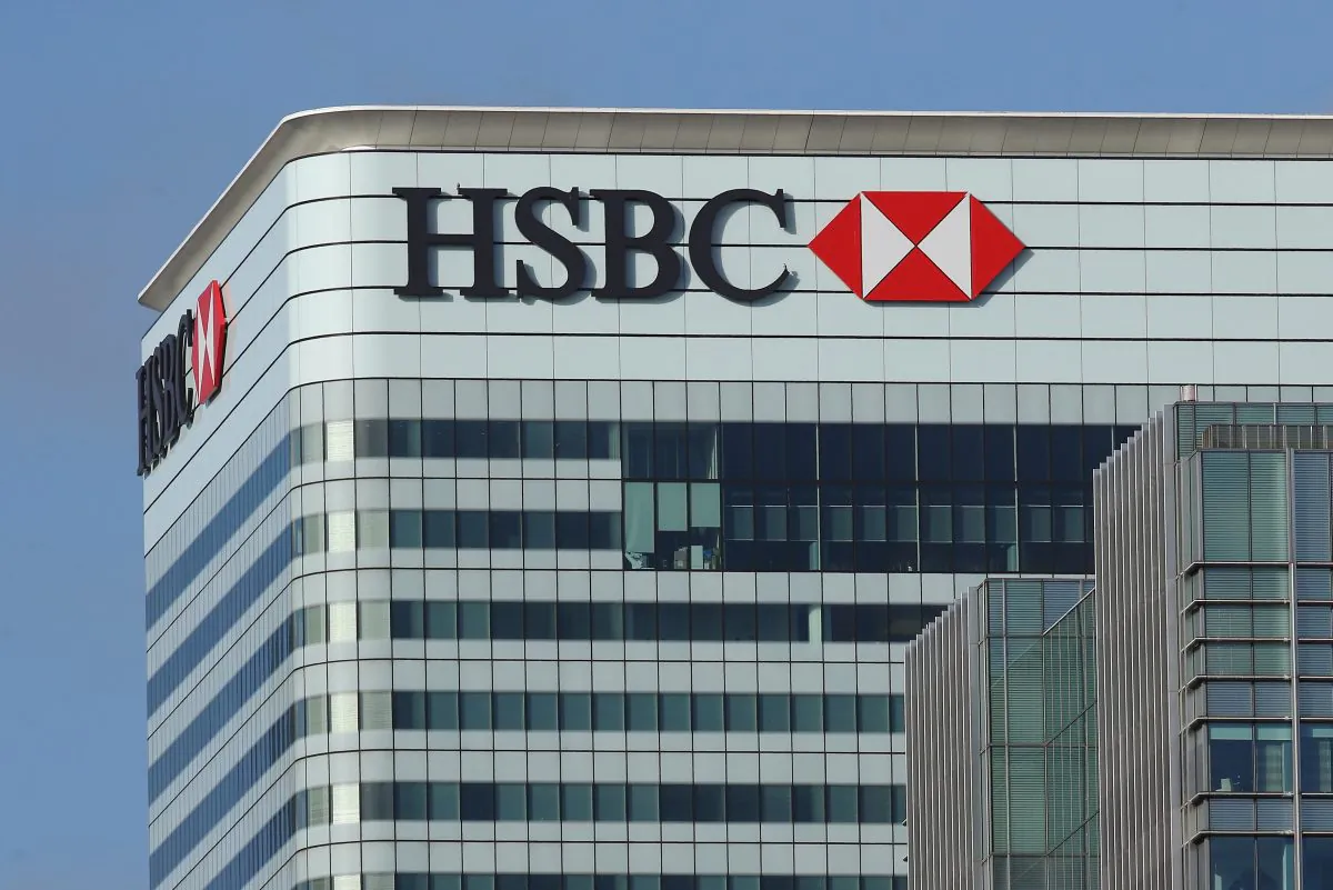 The HSBC Holdings Plc headquarter stands in the Canary Wharf business, financial, and shopping district in London, England, on Feb. 15, 2016. (Dan Kitwood/Getty Images)
