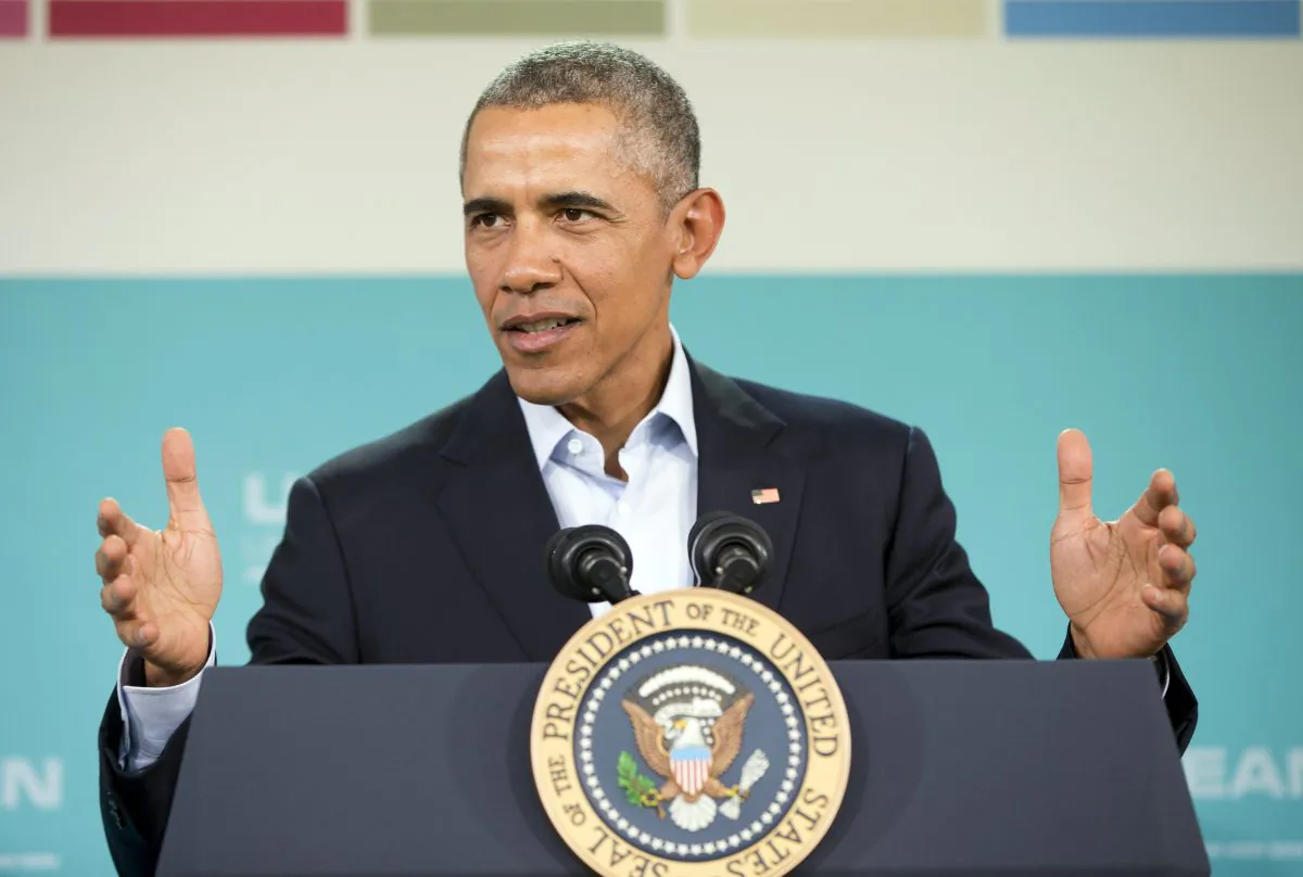 President Barack Obama at a news conference following the conclusion of the ASEAN leaders summit. (AP Photo/Pablo Martinez Monsivais)