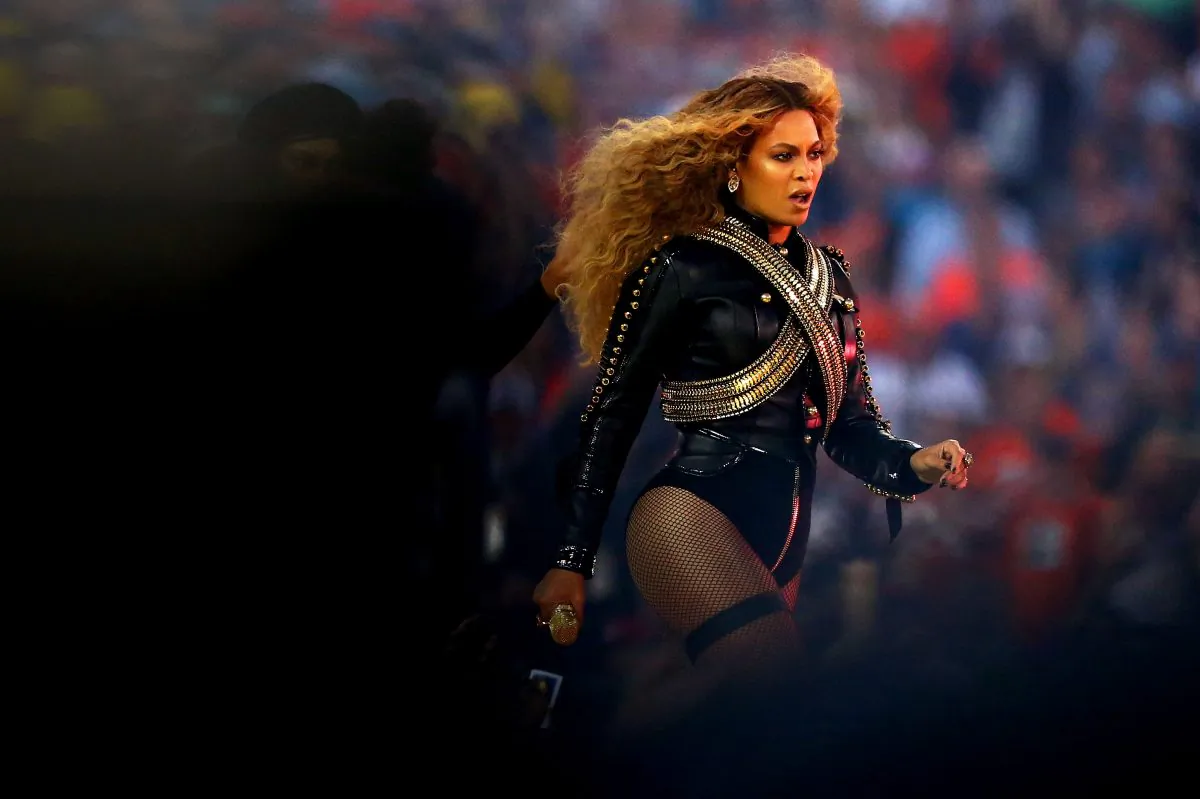 Beyonce performs during the Pepsi Super Bowl 50 Halftime Show at Levi's Stadium on February 7, 2016 in Santa Clara, California. (Photo by Ronald Martinez/Getty Images)