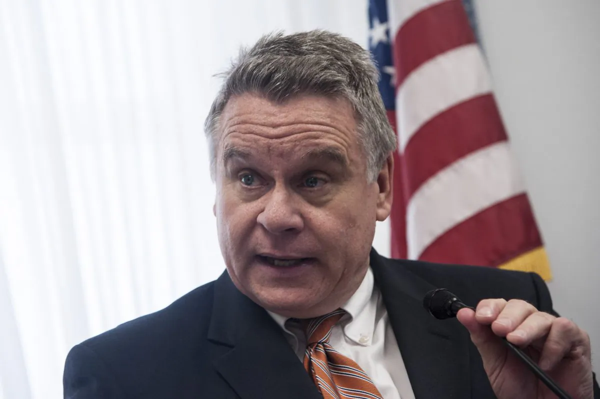 Representative Chris Smith (R-NJ) speaks during a Capitol Hill briefing in Washington, D.C., on June 25, 2015. Congressman Smith gives a speech at the campus of NYU-Shanghai. (Kris Conner/Getty Images)