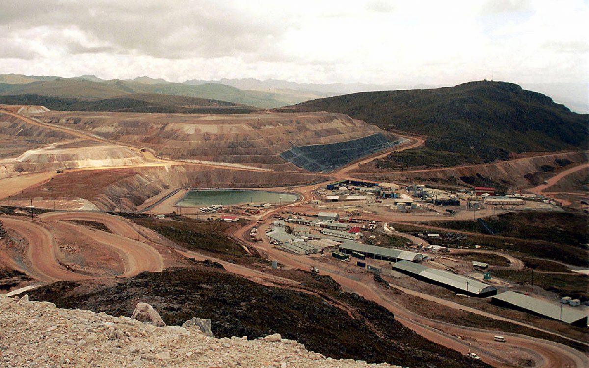 An undated picture of the gold mine Yanacocha, in Cajamarca, 621 miles (1000 kilometers) northeast of Lima, Peru. The biggest gold mine in Latin America, located in the north of Peru, has been crippled by protests from locals who believe activity there has polluted the water supply. Production at the mine, which is run by a subsidiary of U.S. mining group Newmont, the Yanacocha company, was suspended on Aug. 29, 2006. (STR/AFP/Getty Images)