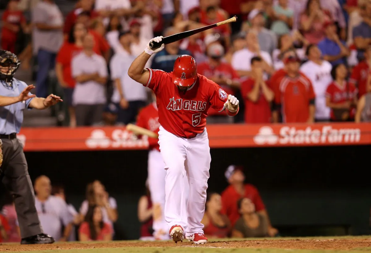 Albert Pujols, 36, has not been the dominant hitter he was for the St. Louis Cardinals from 2001–11. (Stephen Dunn/Getty Images)