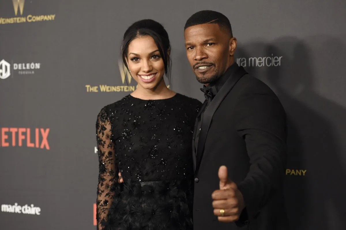 Corinne Foxx (L) and Jamie Foxx arrive at The Weinstein Company and Netflix Golden Globes afterparty at the Beverly Hilton Hotel in Beverly Hills, Calif., on Jan. 10, 2016. (Chris Pizzello/Invision/AP)