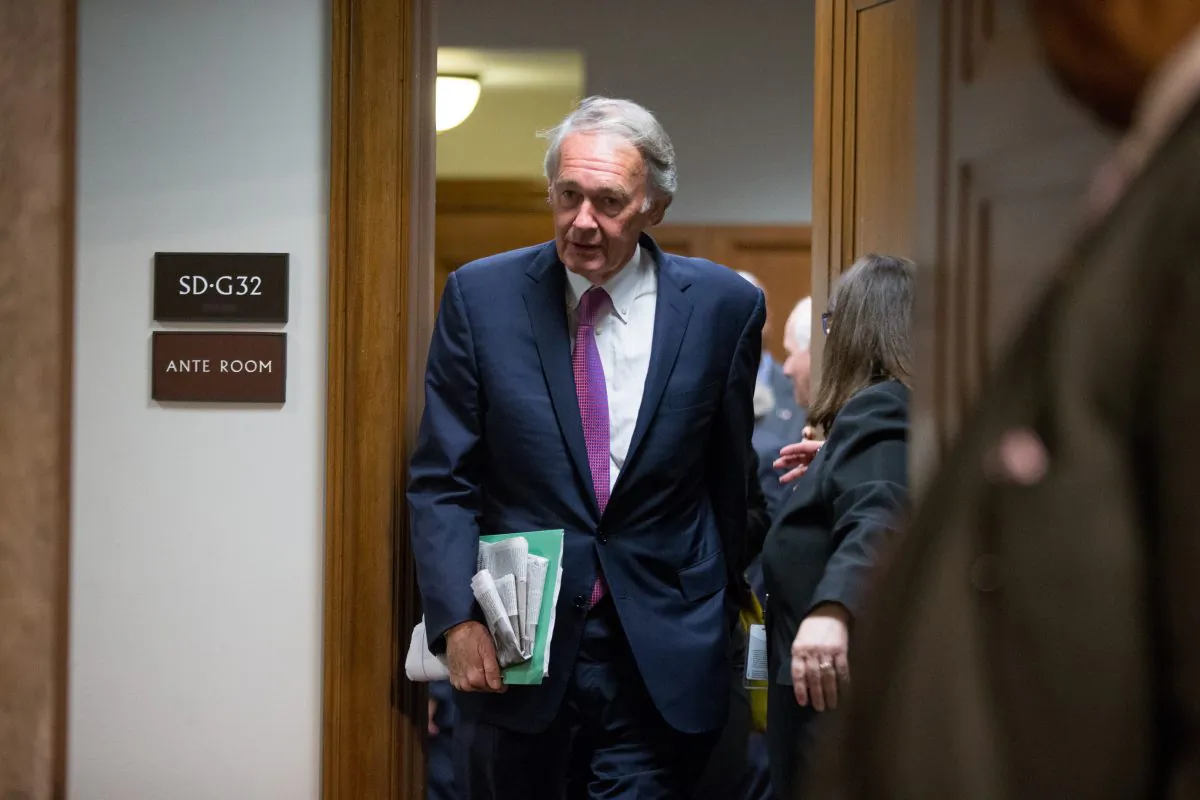 In this photo taken July 23, 2015 Sen. Ed Markey, D-Mass. walks on Capitol Hill, in Washington. (AP Photo/Andrew Harnik)