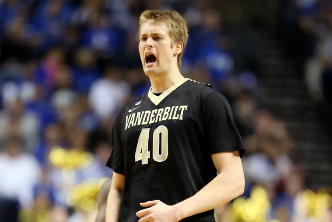 Josh Henderson of the Vanderbilt Commodores had only one career three-pointer made in his career before hitting an 80-footer against Florida. (Andy Lyons/Getty Images) 