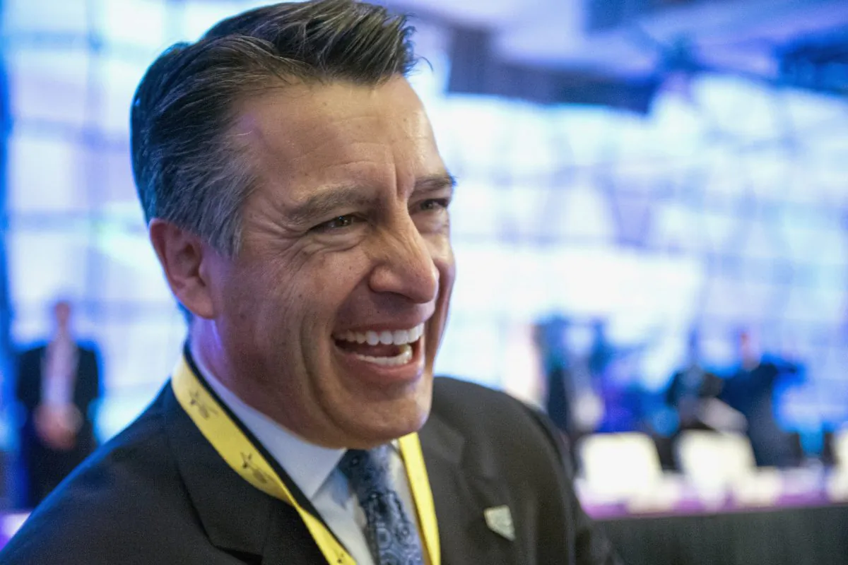 Nevada Gov. Brian Sandoval participates in the National Governors Association Winter Meeting in Washington, D.C., on Feb. 20, 2016. Two people familiar with the process say the White House is considering Sandoval as one of several potential nominees to the Supreme Court. (AP Photo/Cliff Owen)