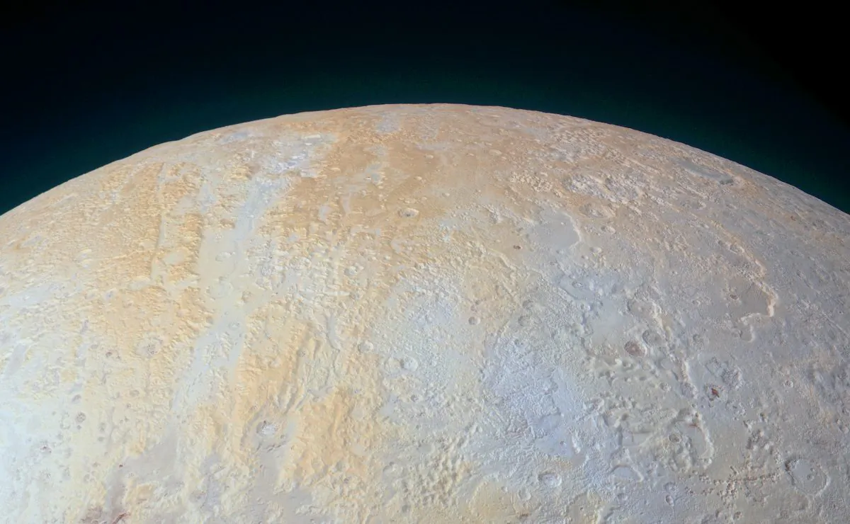 Pluto's North Pole in an image taken by Nasa's New Horizons spacecraft. (NASA)