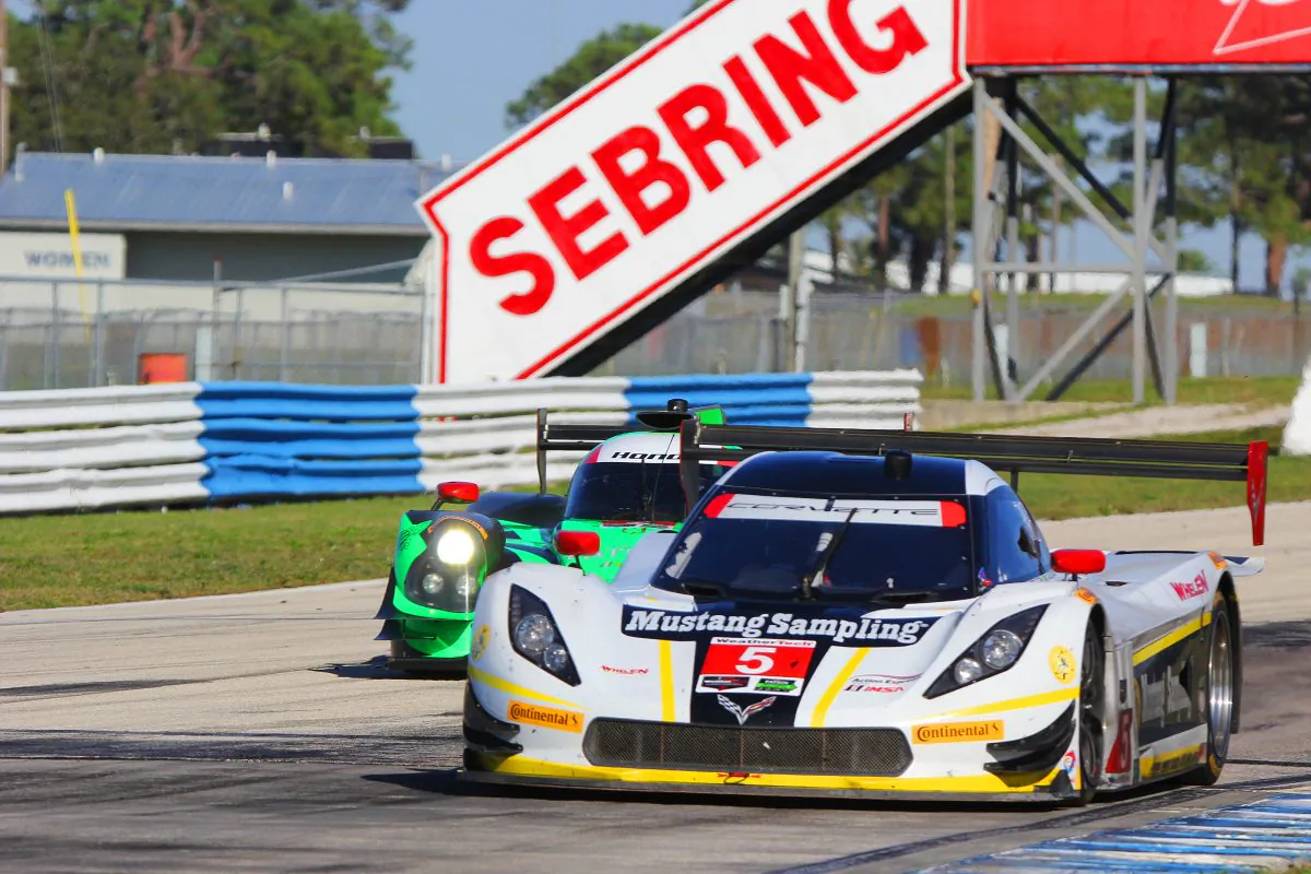 The #5 Action Express Racing Coyote-Corvette was quickest in two of the four sessions of the IMSA WSCC Sebring Winter Test. The #2 Extreme Speed Motorsports Ligier JS P2-Honda was second quickest in two. (Chris Jasurek/Epoch Times)