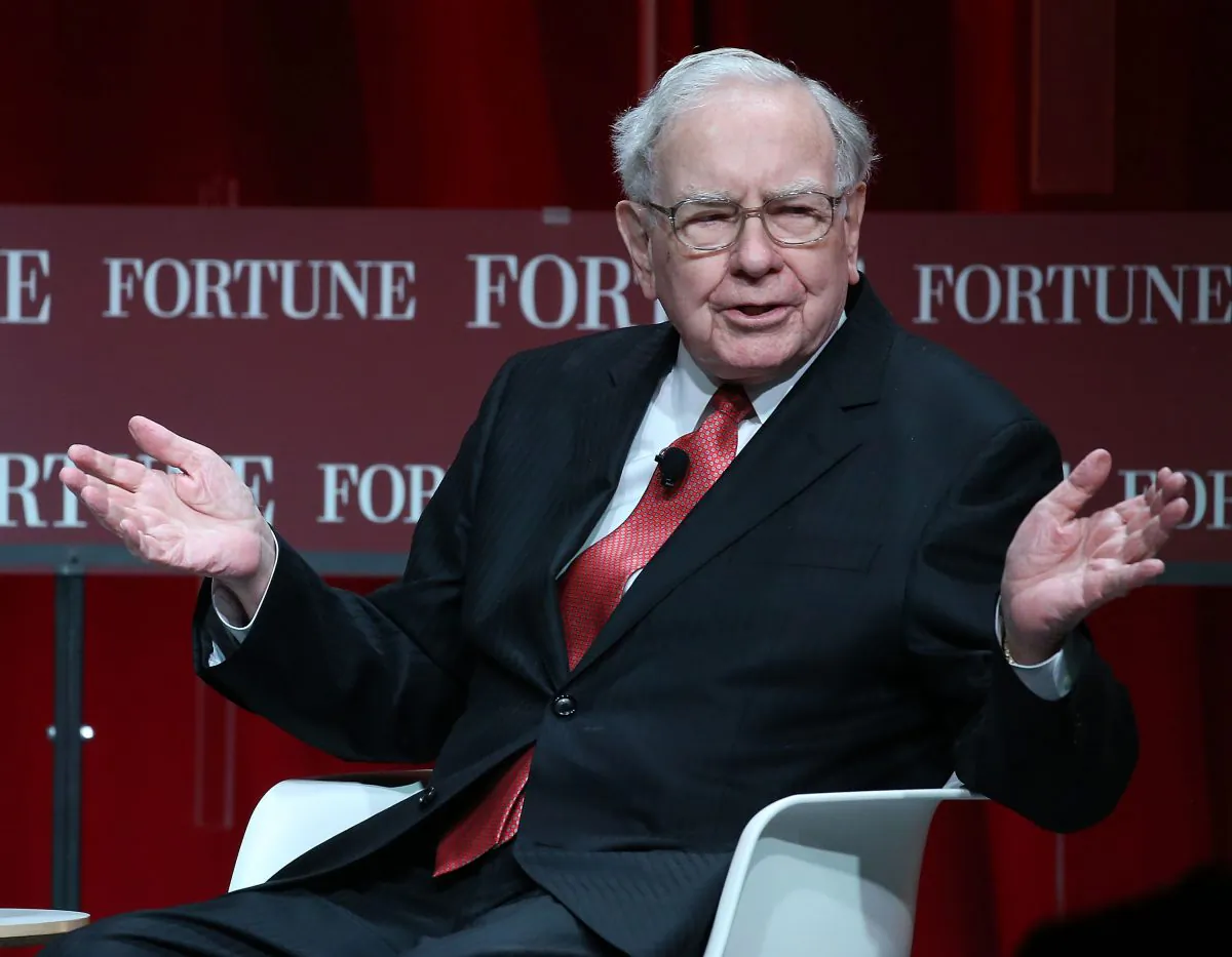 Warren Buffett, chairman and CEO of Berkshire Hathaway, speaks during the Fortune summit on "The Most Powerful Women" at the Mandarin Hotel in Washington on Oct. 13, 2015. (Mark Wilson/Getty Images)