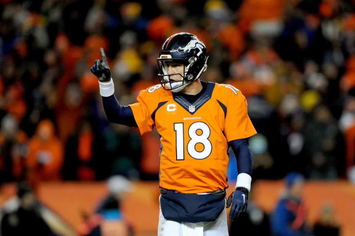Peyton Manning has yet to announce whether he'll be back for one more season or not. (Dustin Bradford/Getty Images)