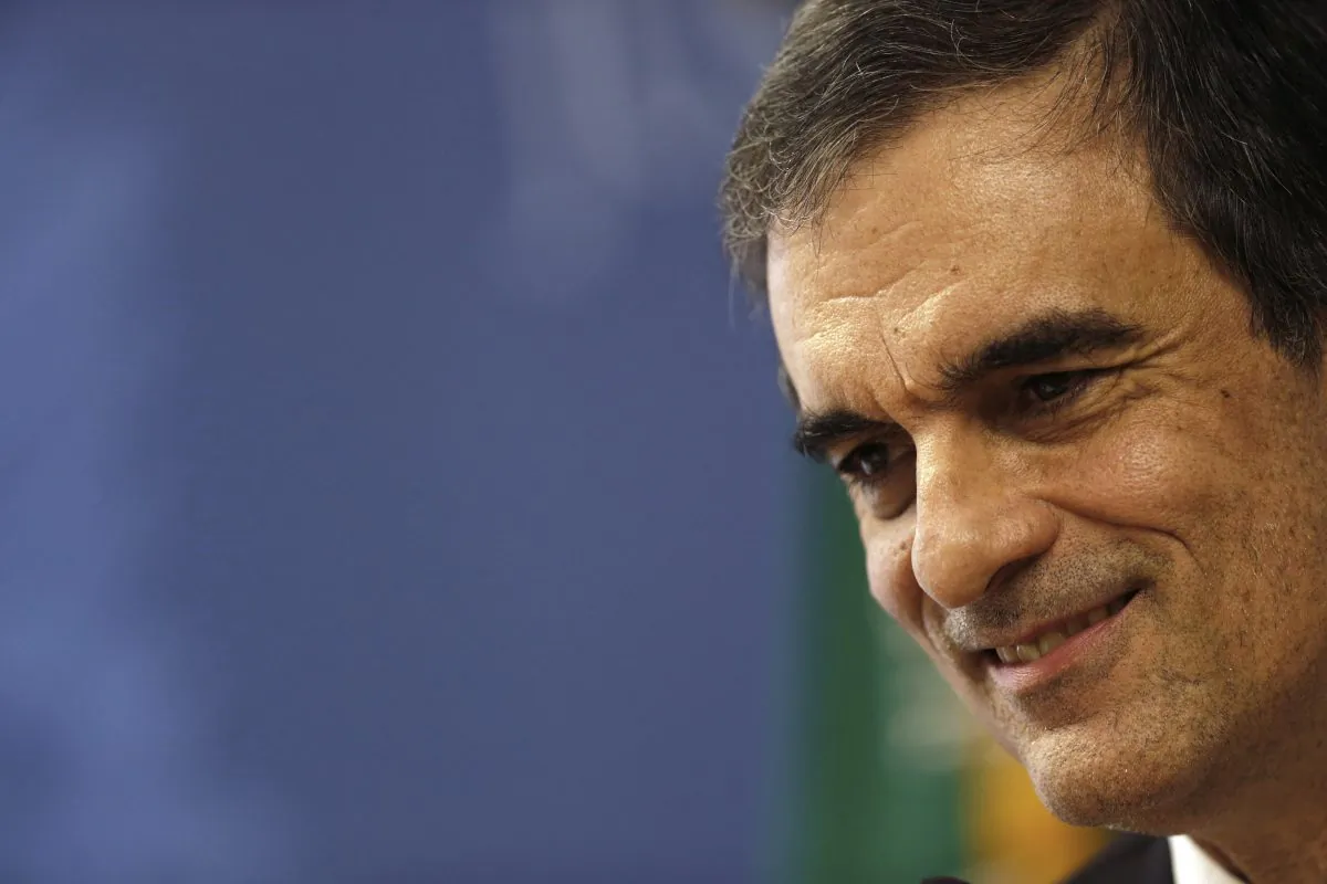 Brazil's Justice Minister Jose Eduardo Cardozo at a news conference regarding an anti-corruption government package sent to the National Congress, in Brasilia, Brazil, on March 31, 2015. (AP Photo/Eraldo Peres)