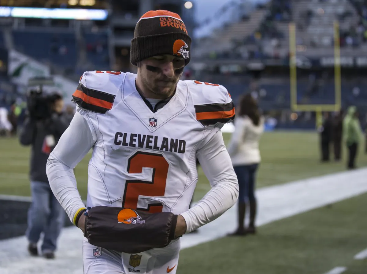 Quarterback Johnny Manziel was the Cleveland Browns first-round pick in 2014 out of Texas A&M. (Stephen Brashear/Getty Images)