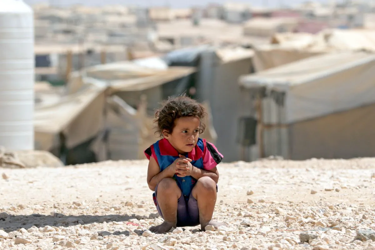 A young Syrian refugee at the U.N.-run Zaatari camp, northeast of the Jordanian capital Amman, on Sept. 19, 2015. (Khalil Mazraawi/AFP/Getty Images)