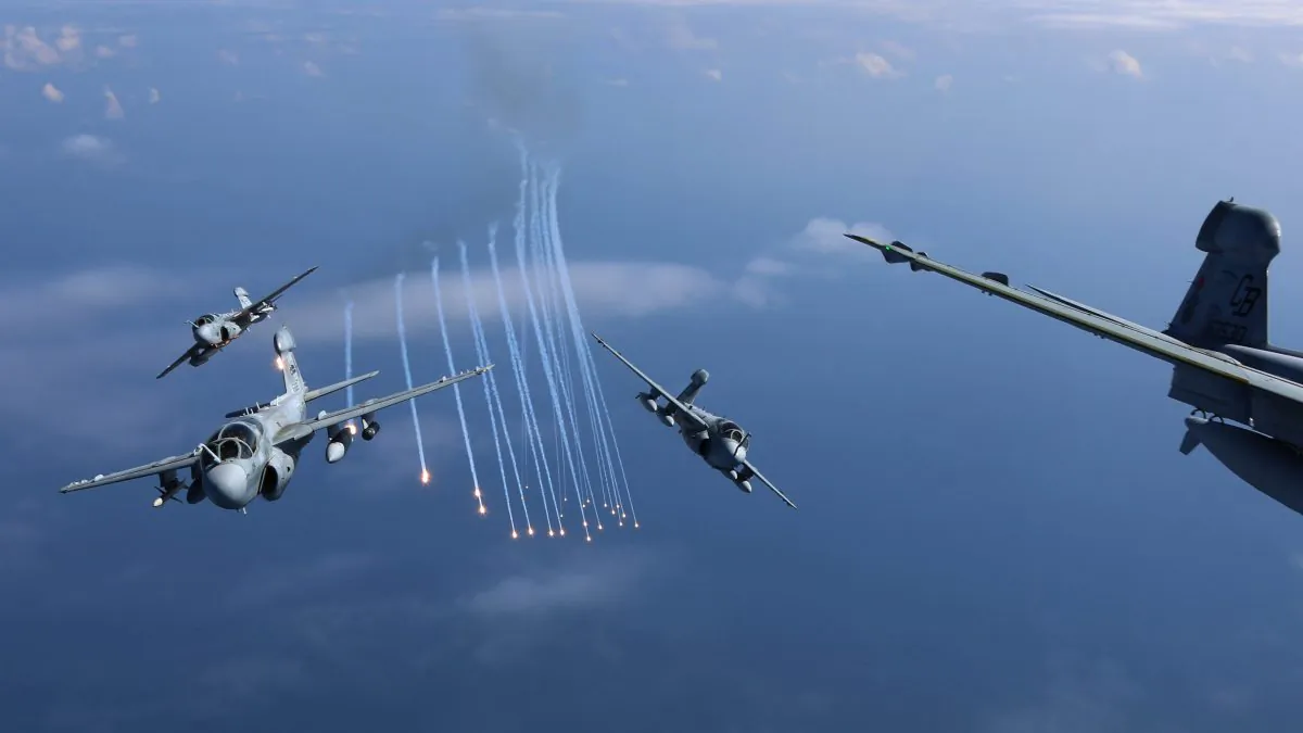 Four EA-6B Prowlers belonging to each Prowler squadron aboard Marine Corps Air Station Cherry Point conducted a "Final Four" on March 1. The flight is the last time the Prowler squadrons will be flying together before the official retirement of Marine Tactical Electronic Warfare Training Squadron 1. (Cpl. Neysa Huertas Quinones)