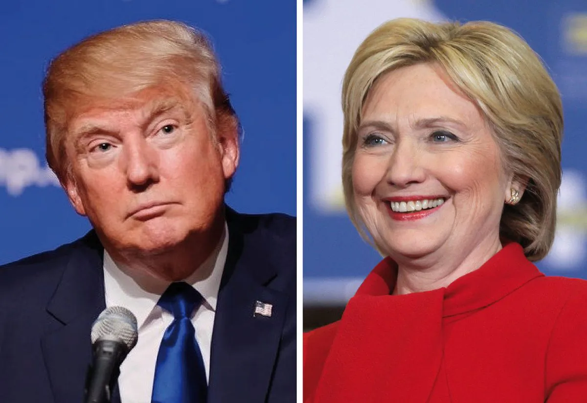 Donald Trump and Hillary Clinton (Wikicommons)